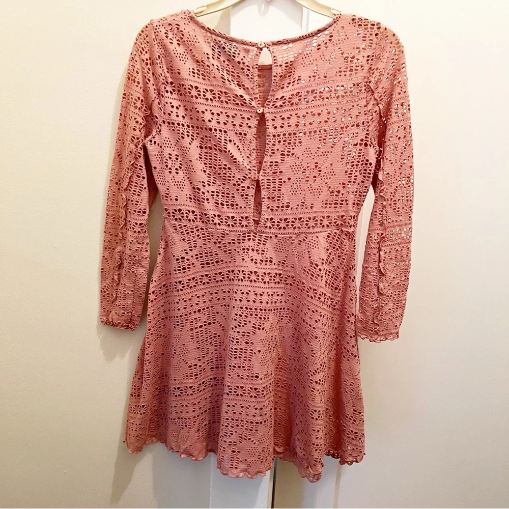 Free People‎ Beach Spring Date Crochet Knit Mini Dress